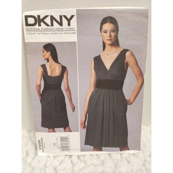 Vogue DKNY V1235 Dress Sewing Pattern Size 8–14 UNCUT - Picture 7 of 10